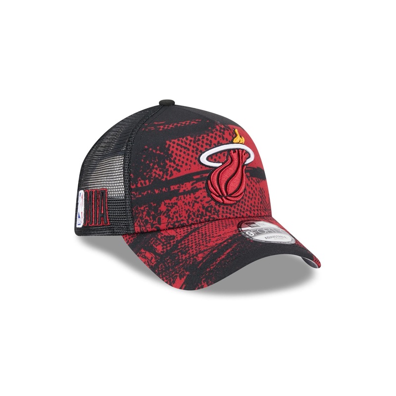 Miami Heat 2024 Tip-Off 9FORTY A-Frame Trucker Hat One Size