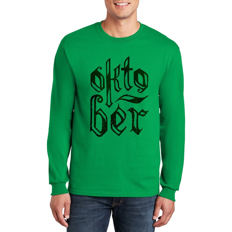 Oktober Graphic Men’s Ultra Cotton Long Sleeve T-Shirt Irish Green S