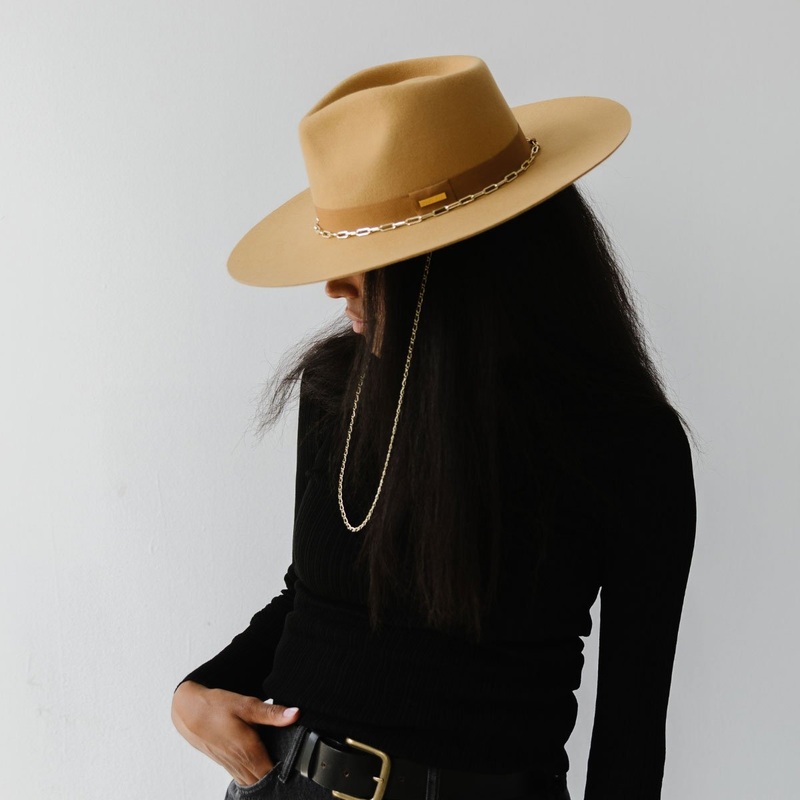 Raine Wide Brim Fedora Honeycomb 57 S/M