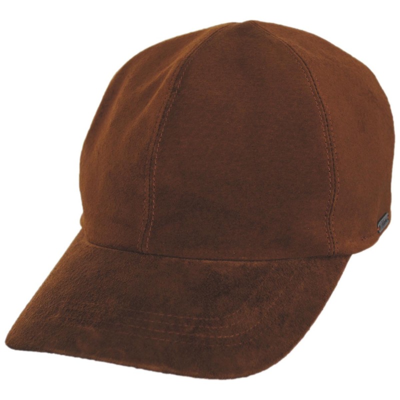 Suede Classic Fitted Baseball Cap BROWN 55cm