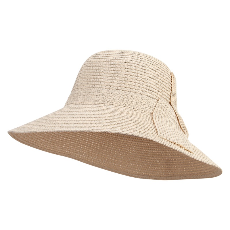Women’s Large Brim Bucket Hat Beige One Size