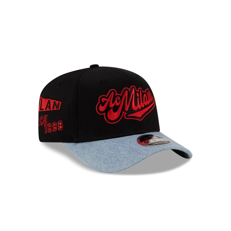 AC Milan Denim Visor 9FIFTY Stretch-Snap Hat One Size