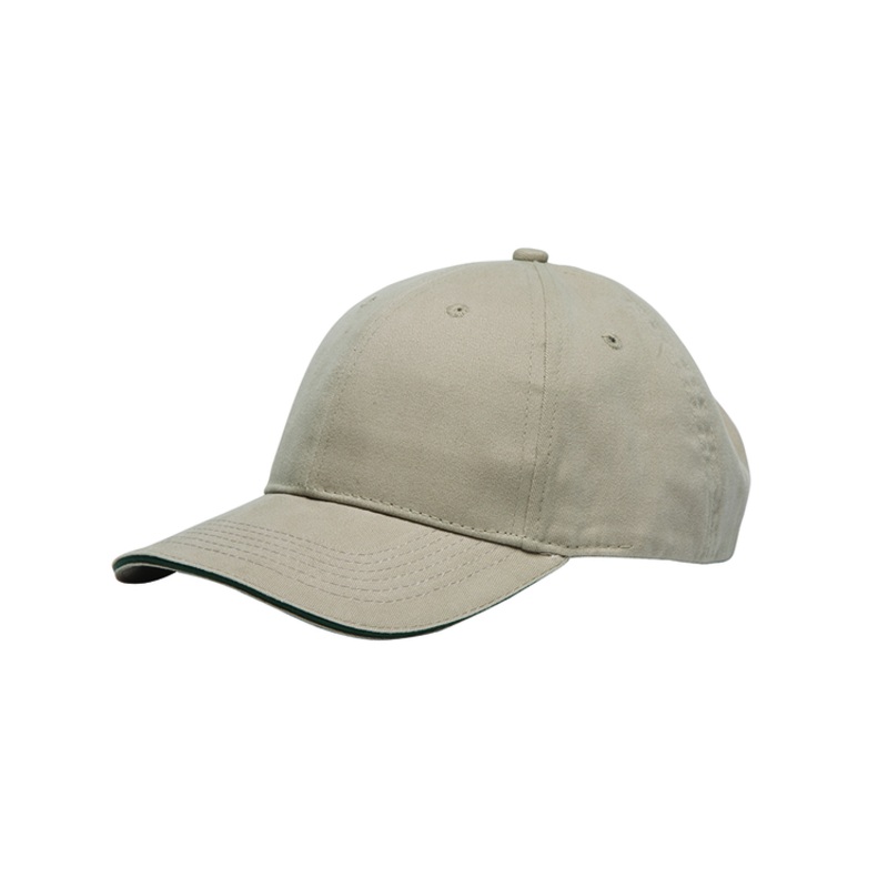 Bayside 3617 USA Made Unstructured Cap Tan/Green
