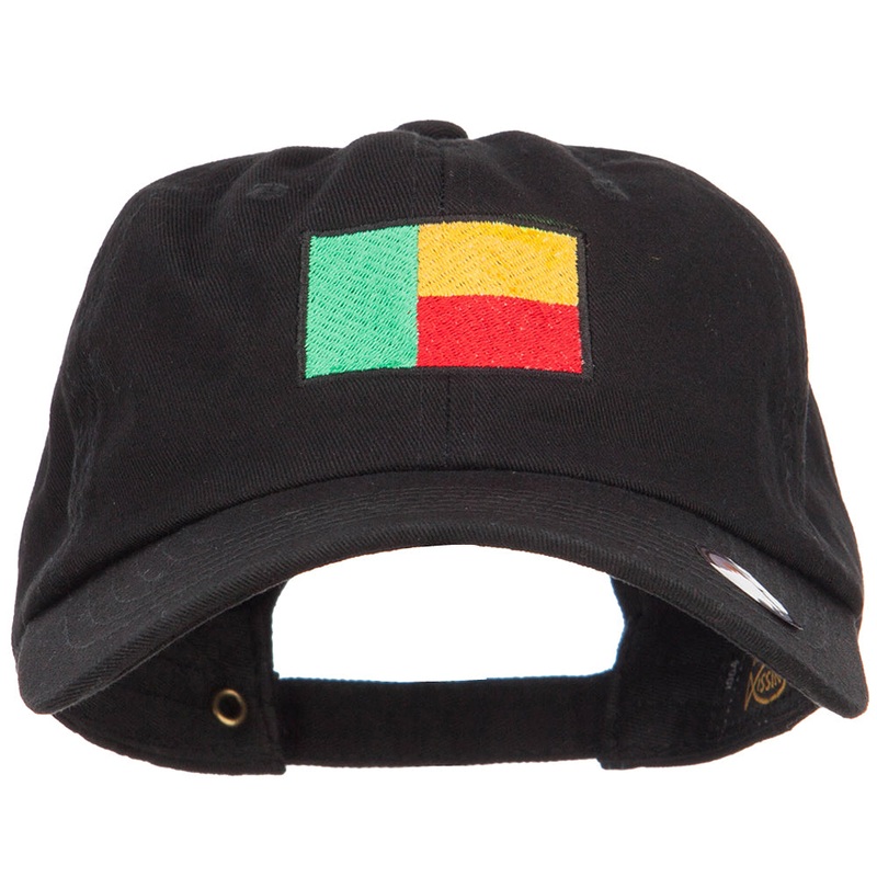 Benin Flag Embroidered Unstructured Cap Black One Size