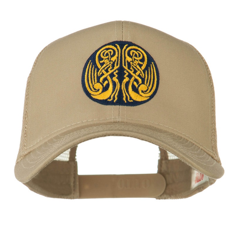 Celtic Image in Circle Embroidered Cap Khaki One Size