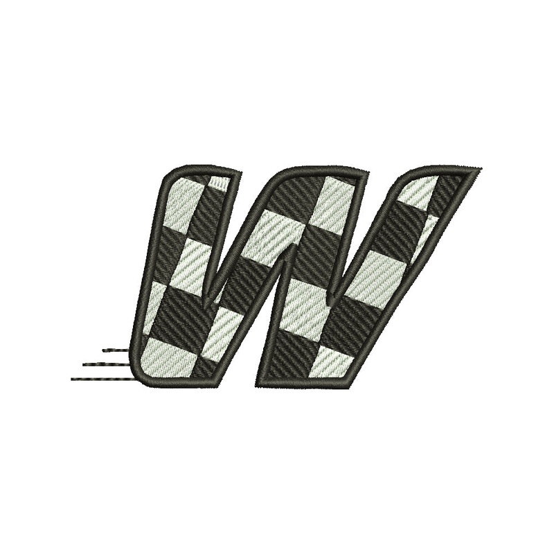 Checkered Flag Alphabet – W Default Title One Size