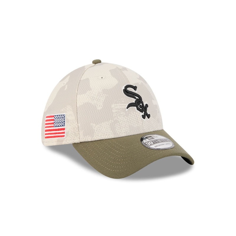 Chicago White Sox Armed Forces Day 2025 39THIRTY Stretch Fit Hat S/M