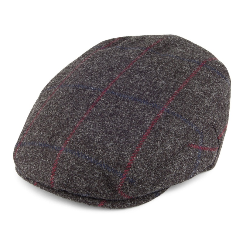 Christys Hats Balmoral Country Tweed Flat Cap – Charcoal S