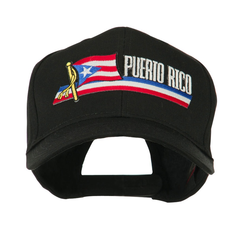 Flag and Name Patched Cap Puerto Rico One Size