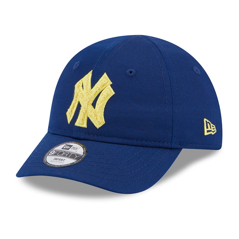 New Era Baby 9FORTY New York Yankees Baseball Cap – MLB Boucle – Blue-Yellow Infant 1-Size