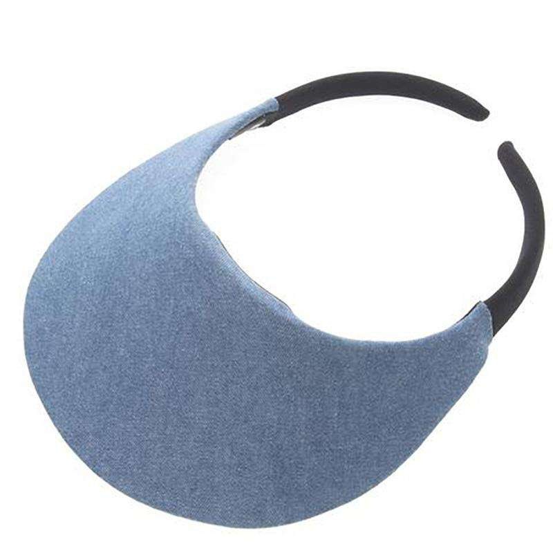 No Headache Midsize Clip On Denim Sun Visor Denim