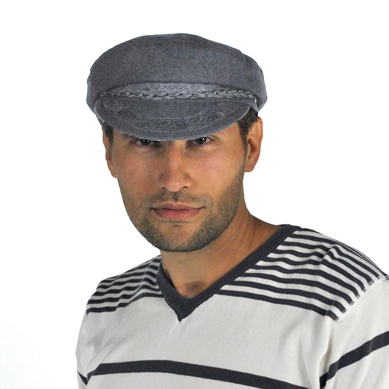 Wool Greek Fisherman Cap GREY 6 7/8