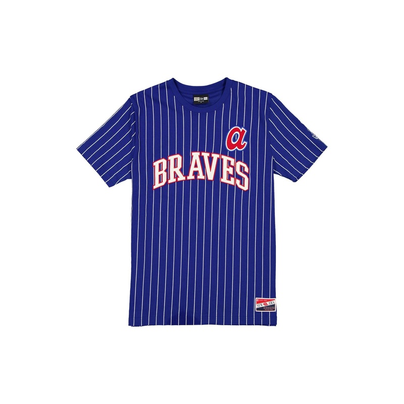 Atlanta Braves Throwback Pinstripe Wordmark T-Shirt S
