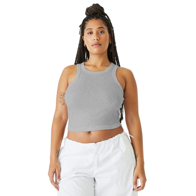 BELLA+CANVAS 1019 Womens Micro Rib Racer Tank Athletic Heather XS