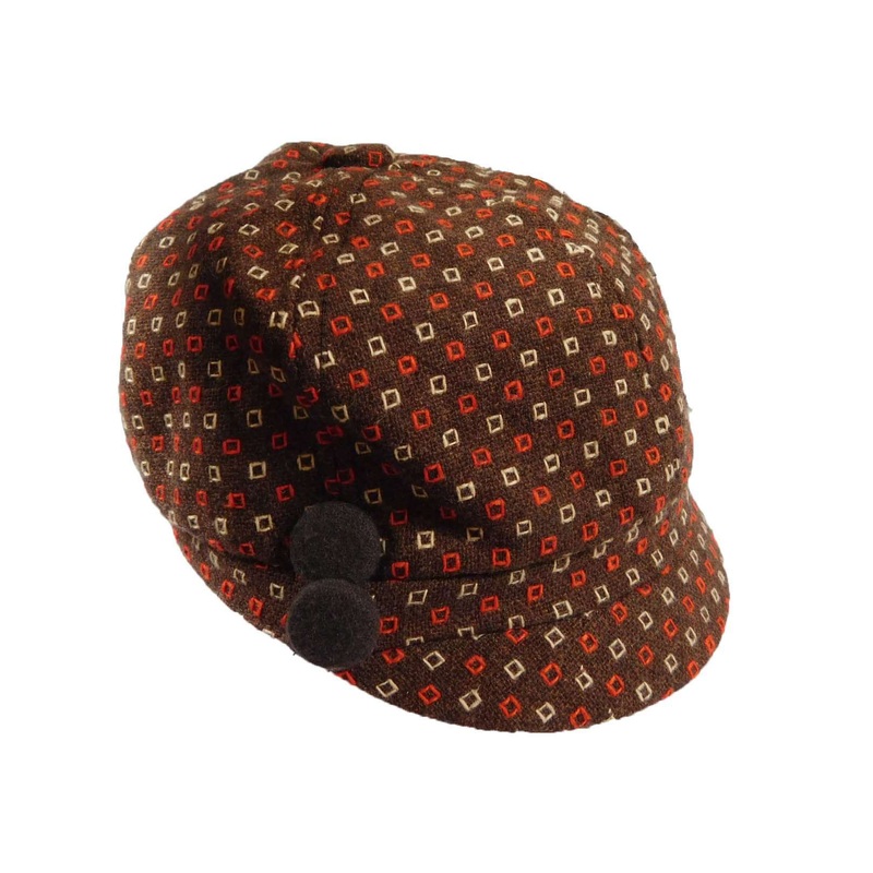 Cap with Square Stitching