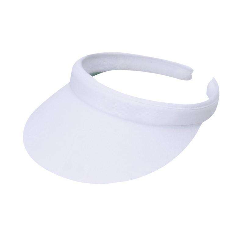 Cotton Clip On Sun Visor, 3″ Peak – DPC Women White