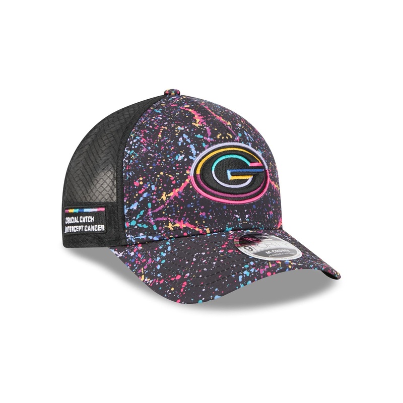 Green Bay Packers 2025 Crucial Catch 9FORTY M-Crown A-Frame Trucker Hat One Size