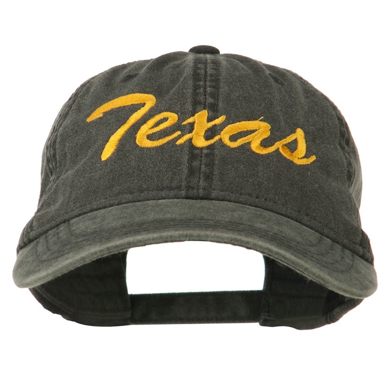 Mid State Texas Embroidered Washed Cap Black One Size