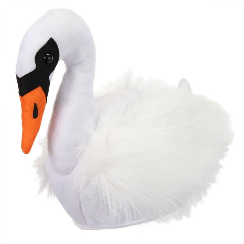 Swan Faux Fur Hat WHITE ONE SIZE FITS MOST