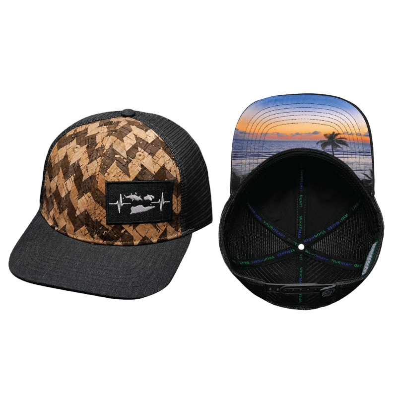 Virgin Islands – 6 Panel – Cork  – Charcoal Gray (Unisex)