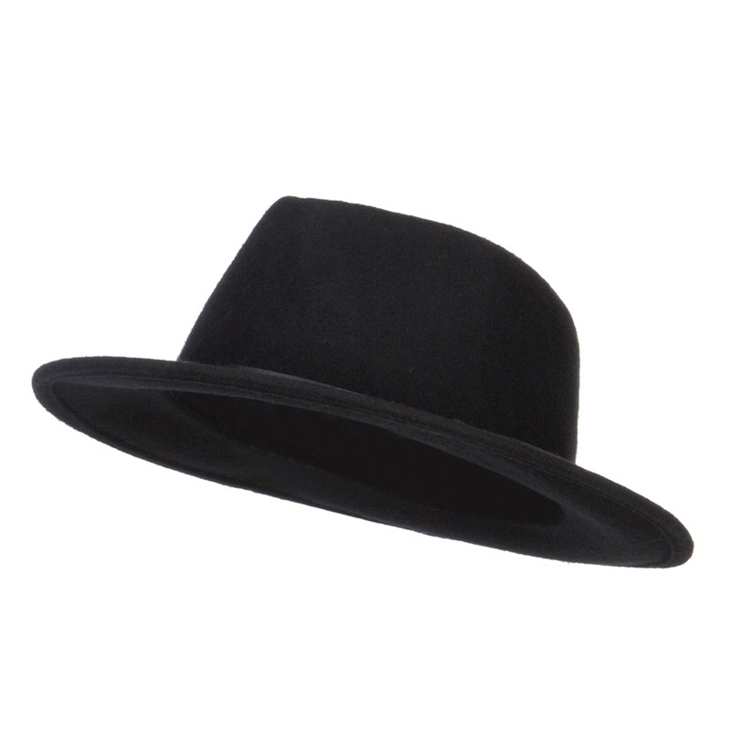 Women’s Wool Felt Panama Fedora Black M