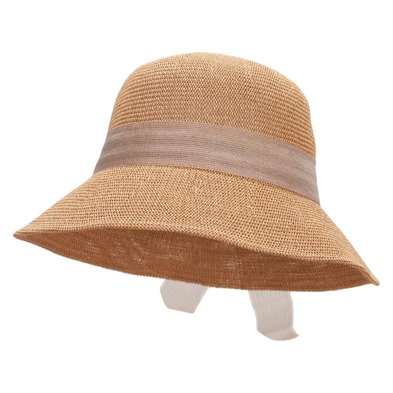 Women’s Woven Paper 3″ brim Hat Beige One Size