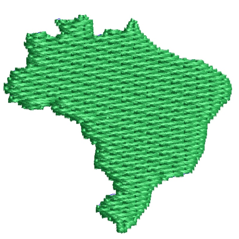 Brazil Map Logo Brazil Map Logo One Size