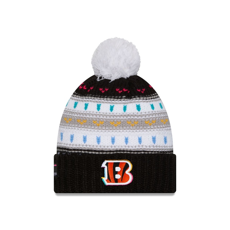 Cincinnati Bengals 2025 Crucial Catch Women’s Pom Knit Hat One Size