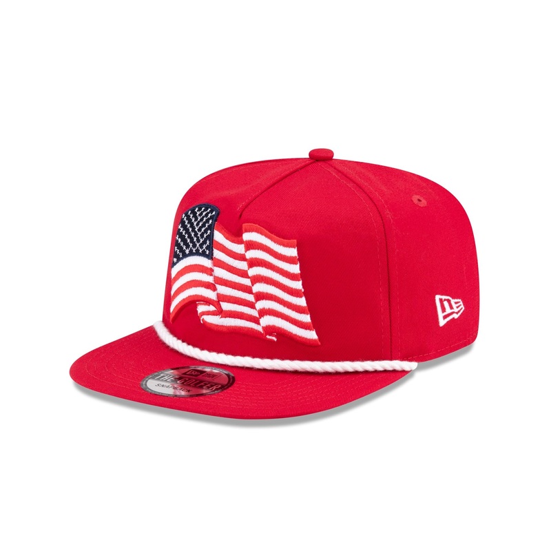 New Era Cap American Flag Red Golfer Hat One Size