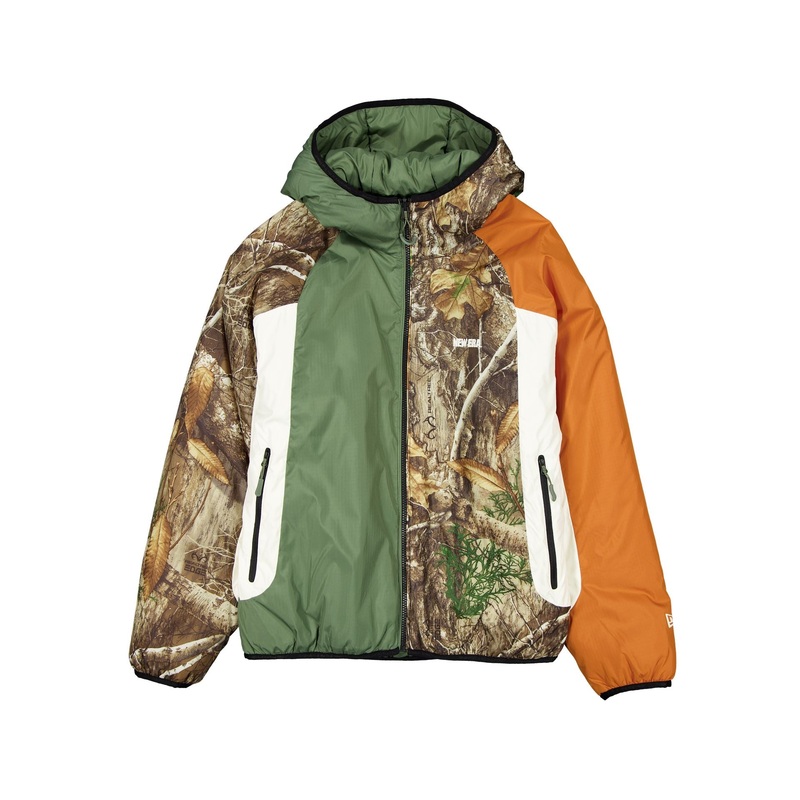 New Era Cap Lightweight Reversible Khaki Insulated Jacket S