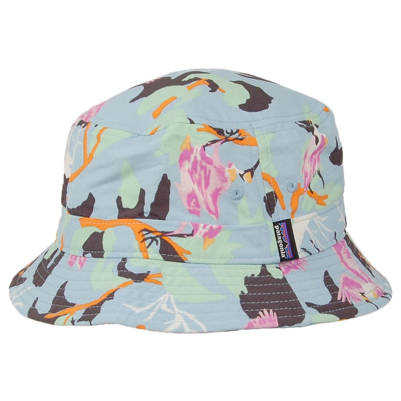 Patagonia Wavefarer Spoonbills Water Repellent Bucket Hat – Sky Blue Small/Medium