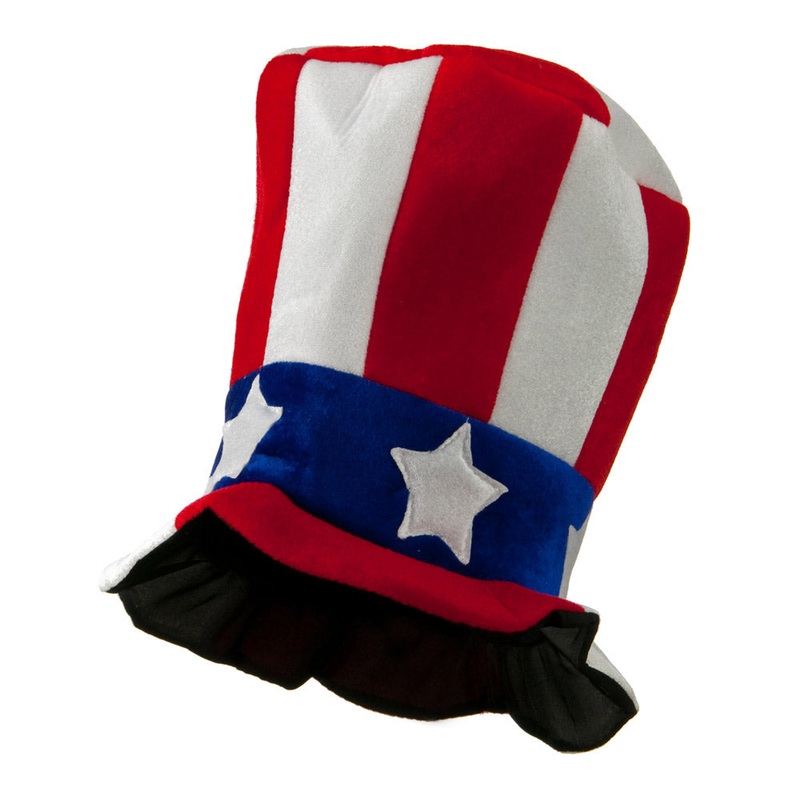 Stripes USA Hat Red White Blue One Size