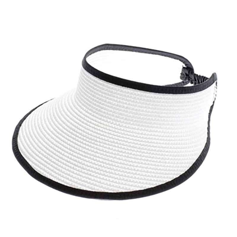Two Tone Lightweight Sun Visor – Boardwalk Style White