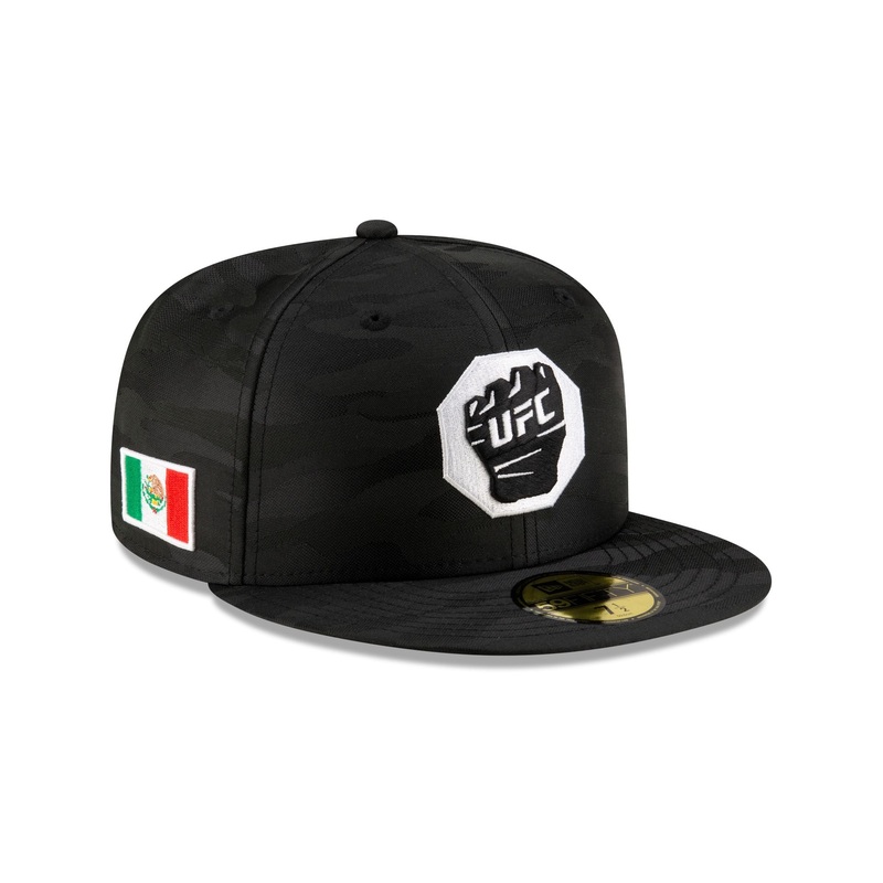 UFC Mexico Black Camo Glove 59FIFTY Fitted Hat 7
