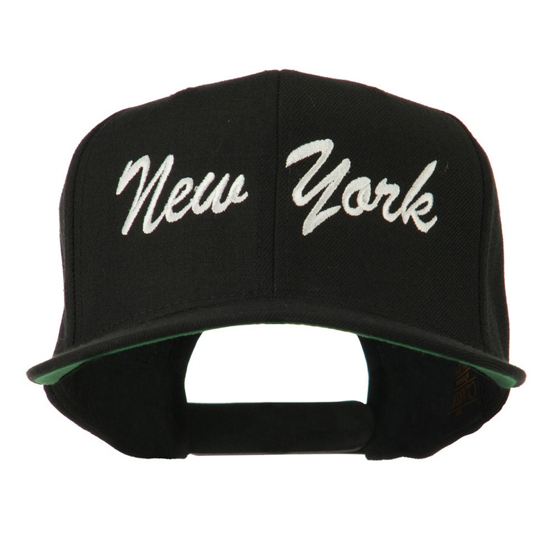 US Eastern State New York Embroidered Snapback Cap Black One Size