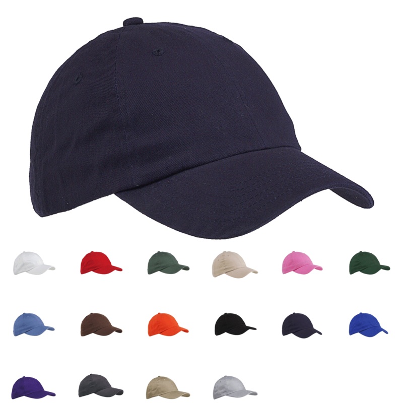 Big Accessories BX001 6-Panel Brushed Twill Unstructured Cap, Dad Hat Black