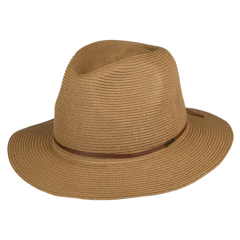 Brixton Hats Wesley Packable Straw Fedora Hat – Copper Small-56cm