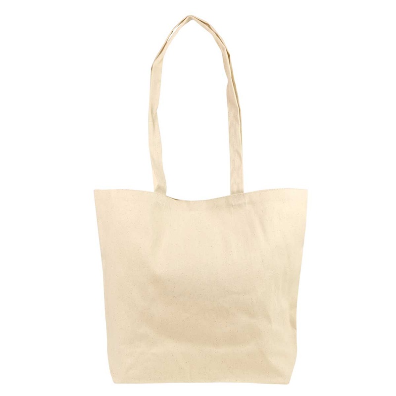 Nissun Canvas Tote with Velcro Closure ST4191 Natural