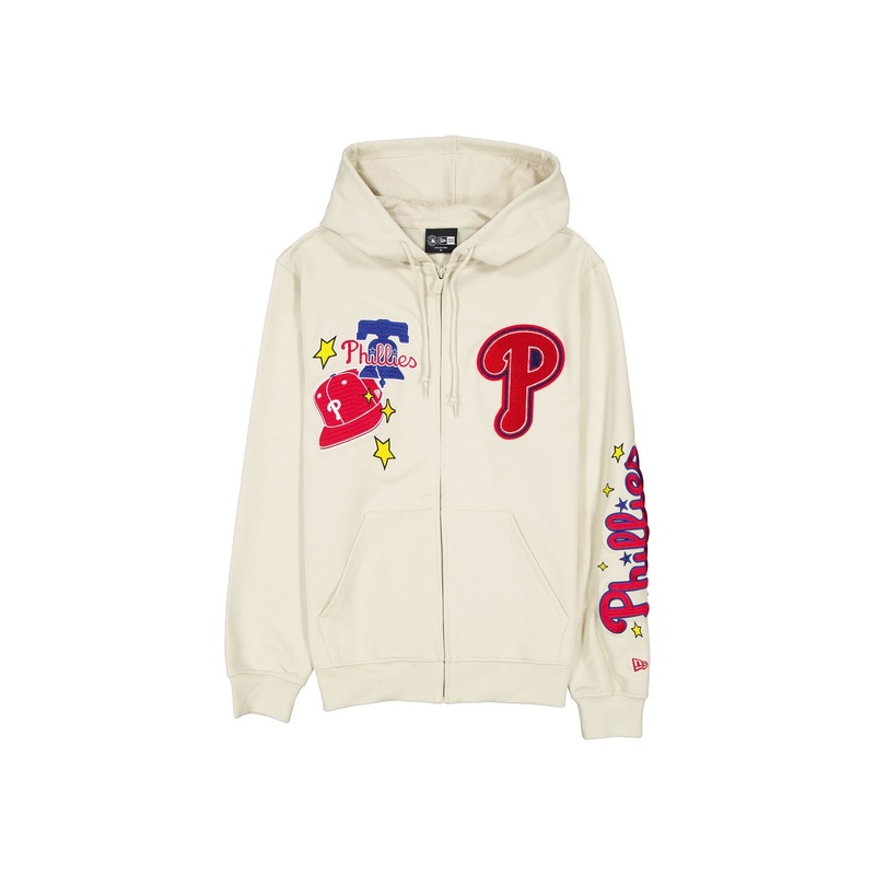 Philadelphia Phillies Stone Logo Select Full-Zip Hoodie S