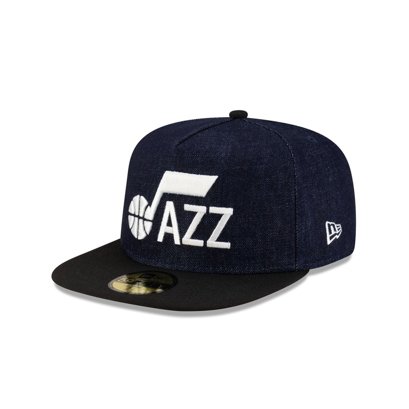 Utah Jazz Navy Denim 59FIFTY A-Frame Fitted Hat 7