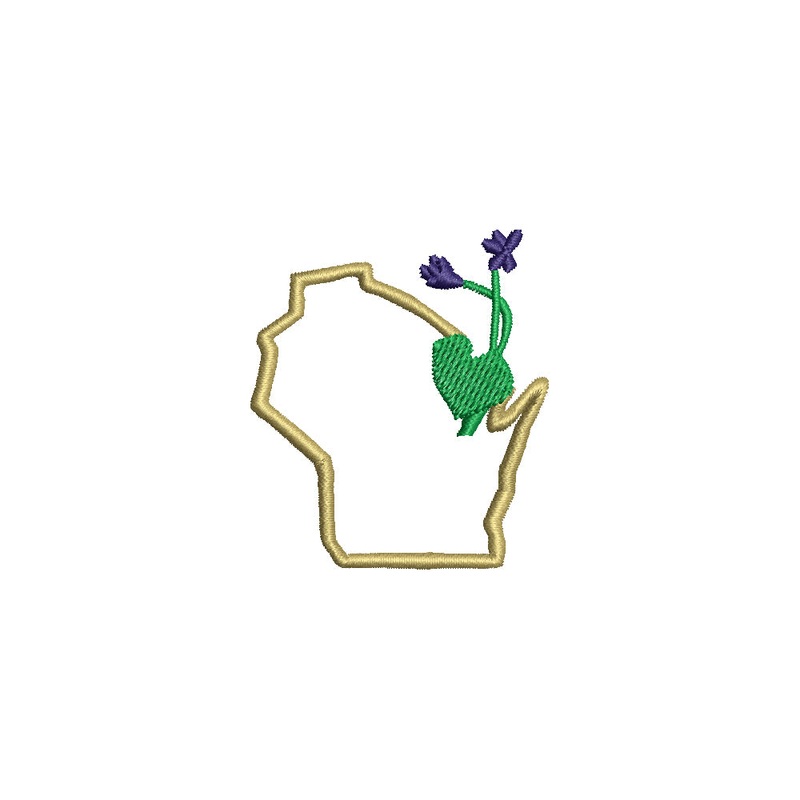Wisconsin Wood Violet with Map Default Title One Size