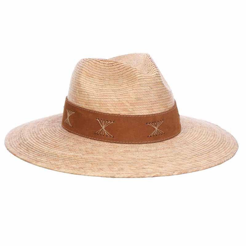 Bianca Organic Palm Leaf Safari Hat – Scala Hats Natural Palm Medium (57 cm)