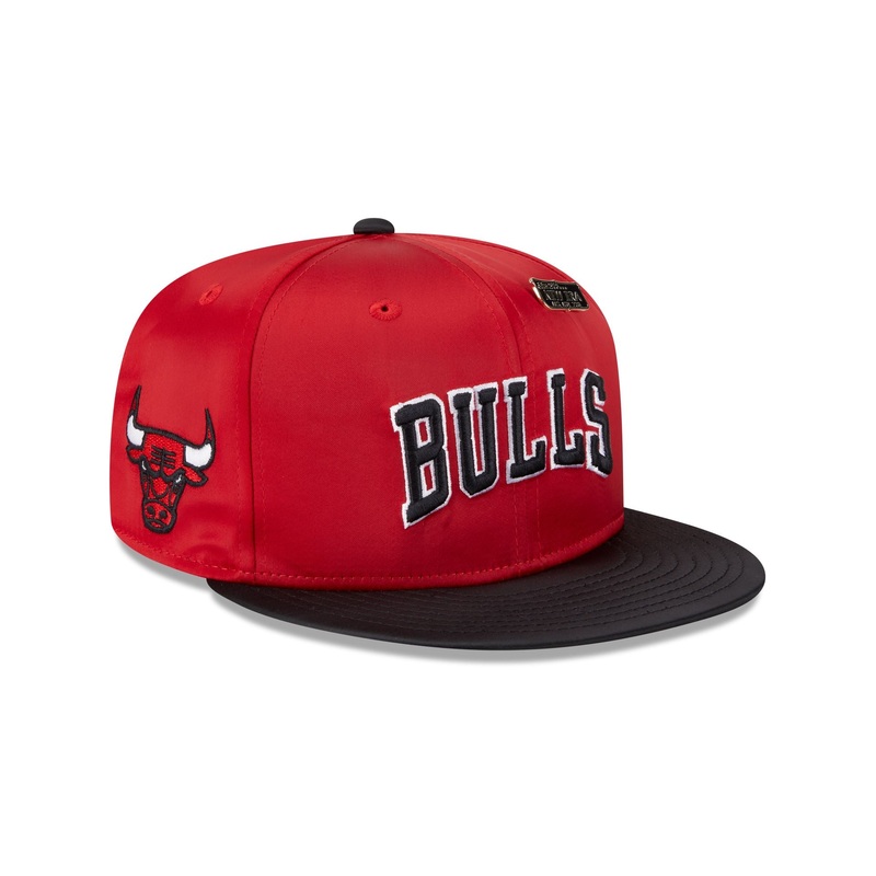 Chicago Bulls Satin Pin 9FIFTY Snapback Hat One Size