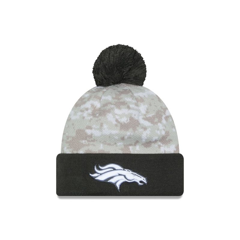 Denver Broncos 2024 Salute to Service Pom Knit Hat One Size
