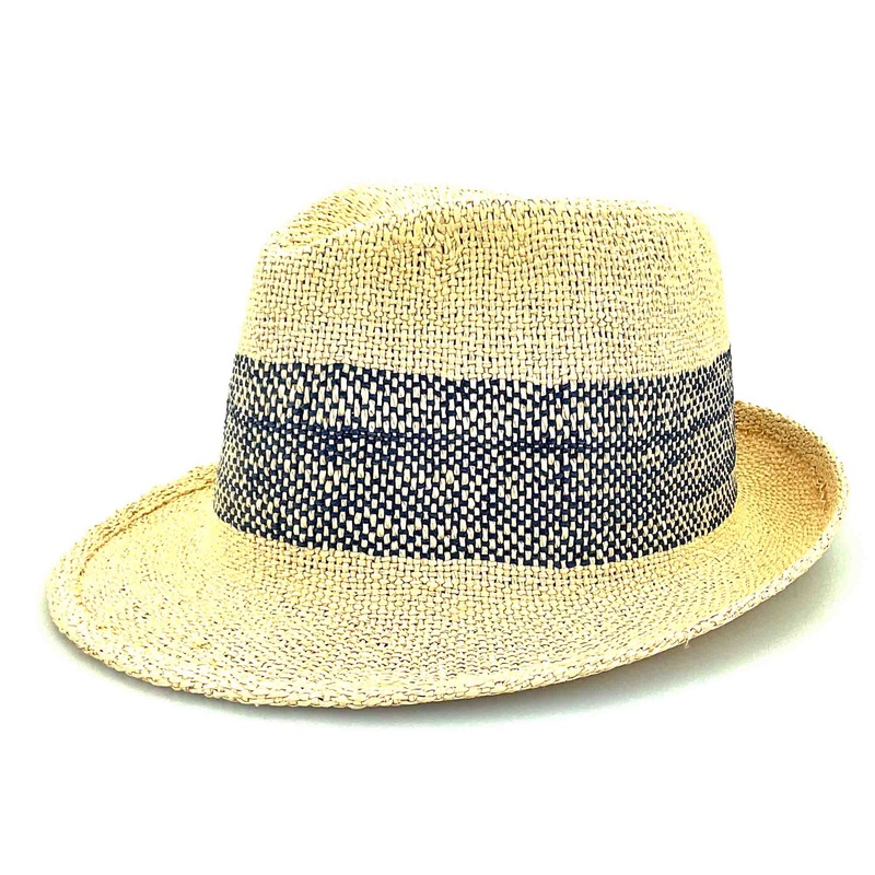 Lightweight Woven Toyo Fedora Natural Medium (57 cm)
