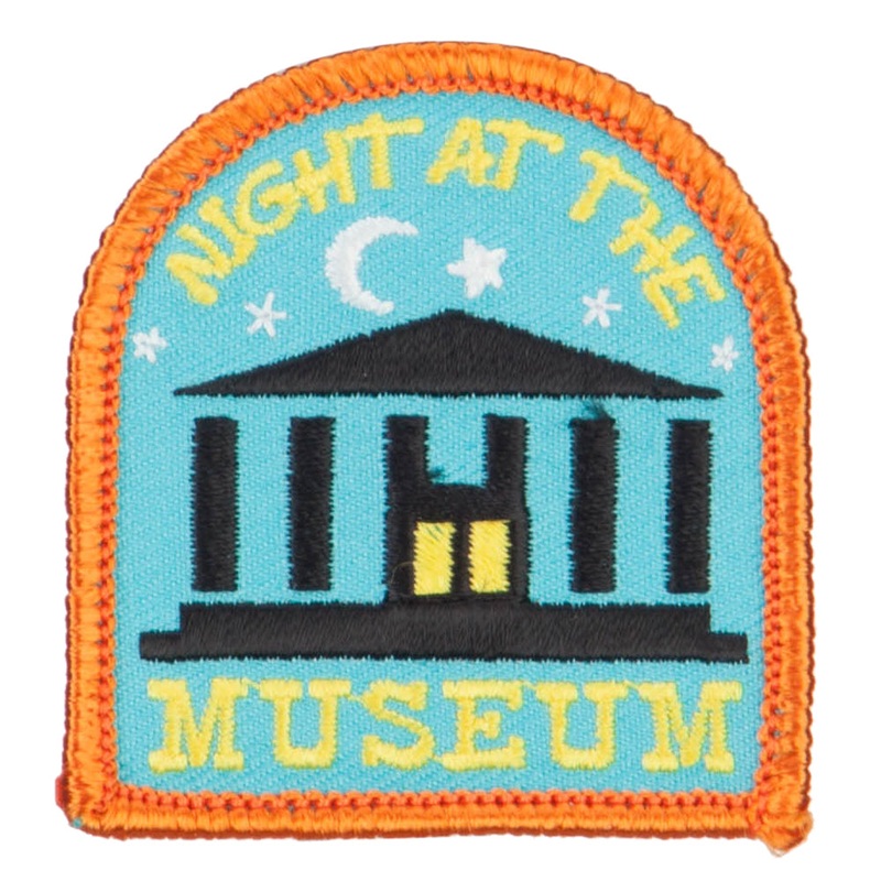 Museum Embroidered Patches Orange One Size