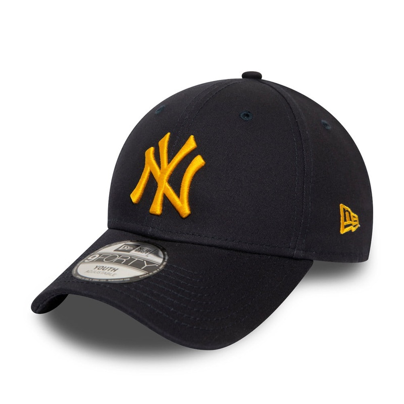 New Era Kids 9FORTY New York Yankees Baseball Cap – MLB League Essential – Navy-Yellow CHILD ADJ.