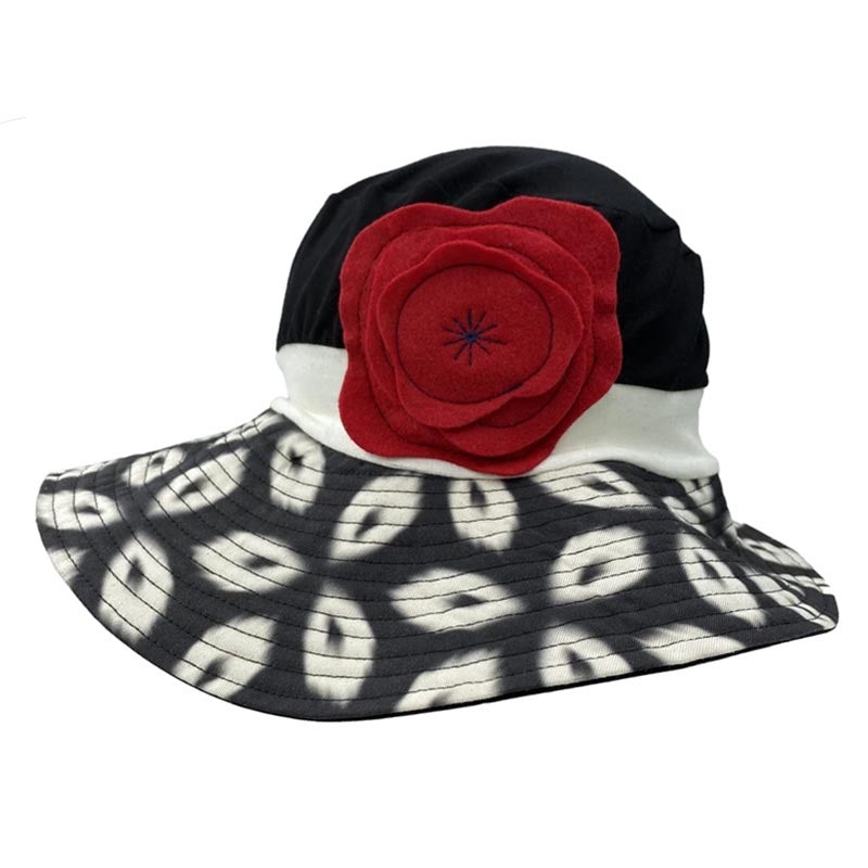 Organic Cotton Sun Hat with Black and White Brim – Flipside Hats Black