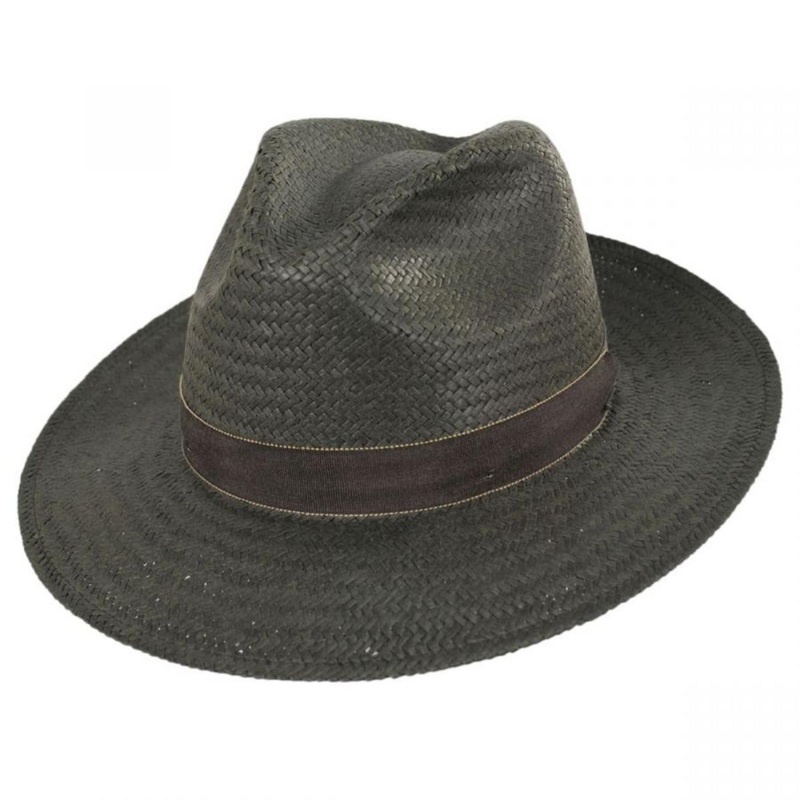 Rothney Raindura Straw Fedora Hat – Kapok Green KAPOK GREEN S