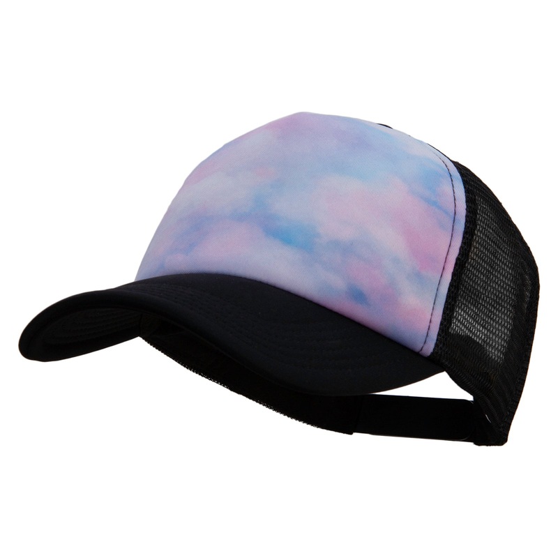 Sublimated Foam Trucker Mesh Cap Cotton Candy One Size